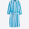 Vilagallo Dress Dover Bordada Turquoise Stripes Dresses