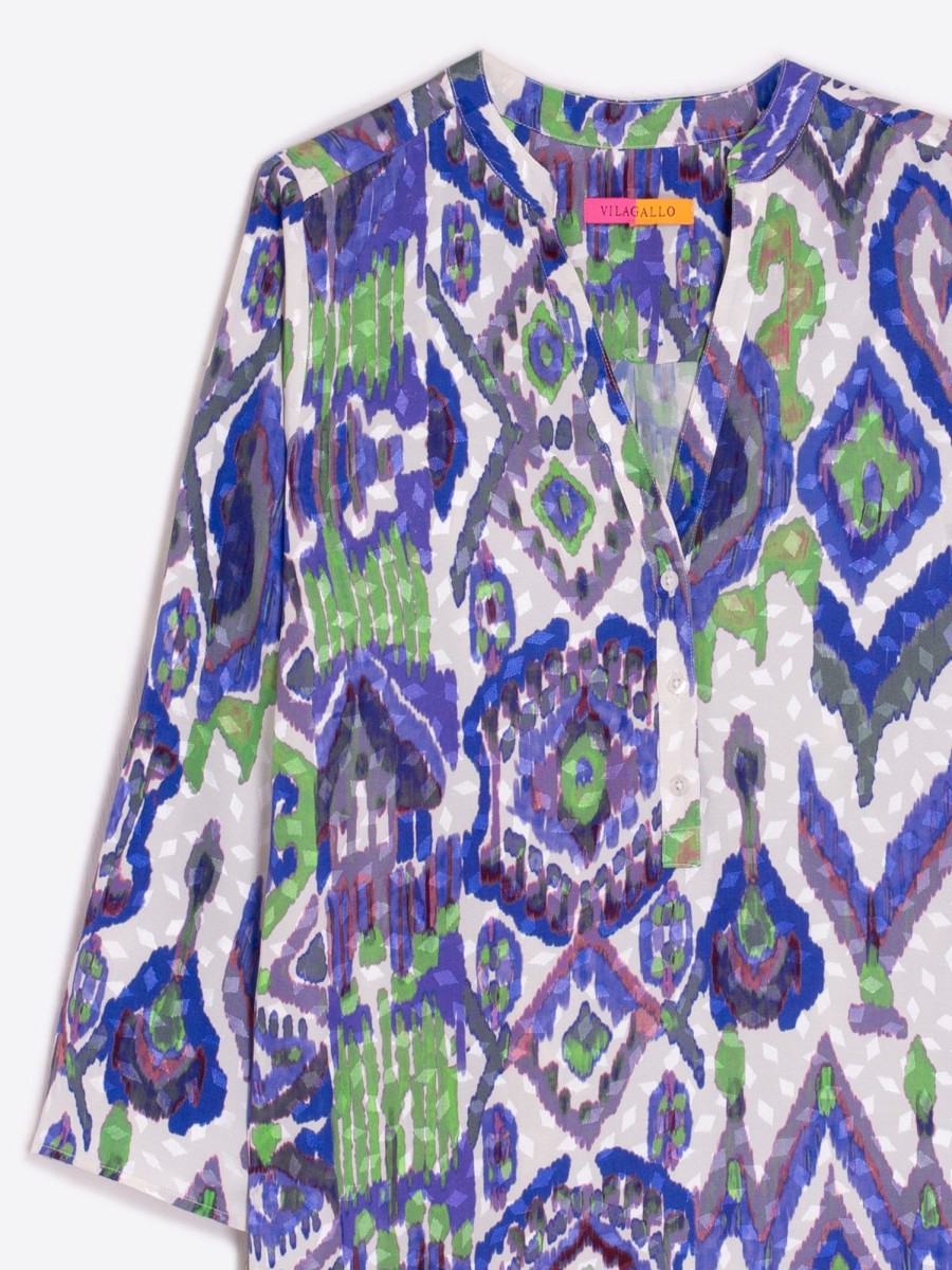 Vilagallo Shirt Francina Watercolour Ikat Shirts