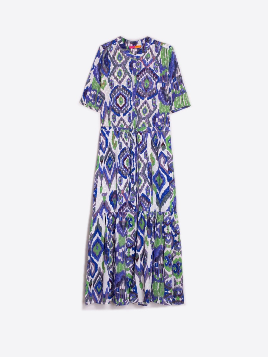 Vilagallo Dress Aroa Watercolour Ikat Dresses