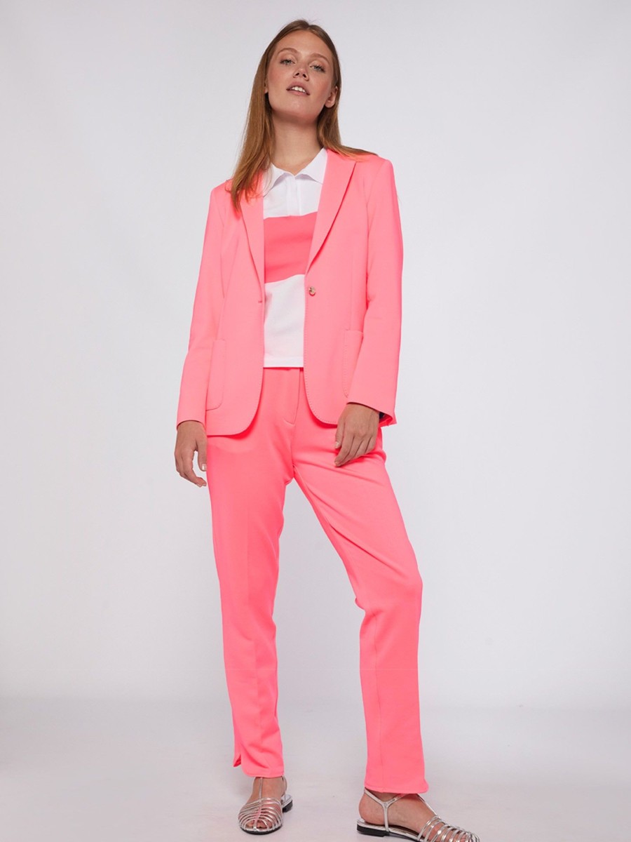 Vilagallo Jacket Harlow Fluor Pink Knit Jackets