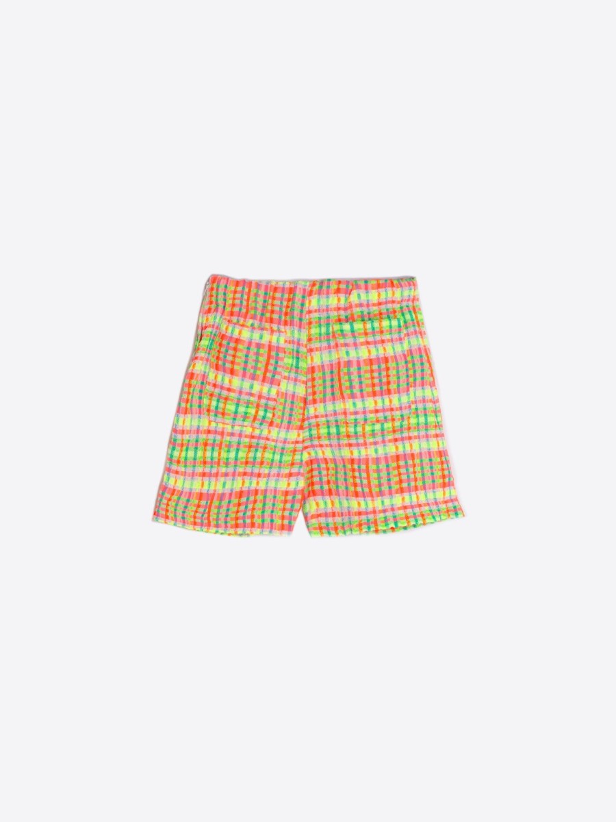 Vilagallo Short Sandra Cuadro Fluor Seersucker Trousers