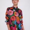 Vilagallo Shirt Irina Maxi Flower Silk Shirts