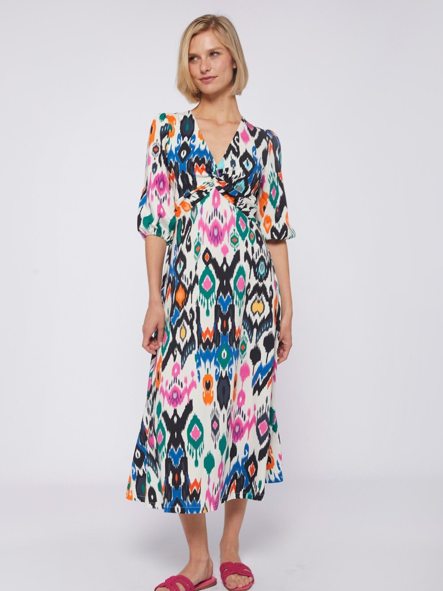 Vilagallo Dress Carolina Ikat Knit Print Dresses