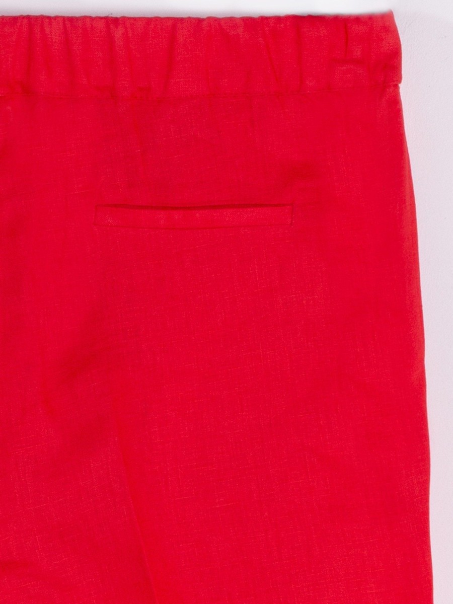 Vilagallo Trouser Tiffany Coral Linen Trousers