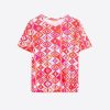 Vilagallo T-Shirt Tora Pink Geometric Knit Print T-Shirts