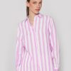 Vilagallo Shirt Ginger Pink Linen Stripes Shirts