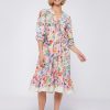 Vilagallo Dress Fabrizia Hand Painted Flowers Dresses