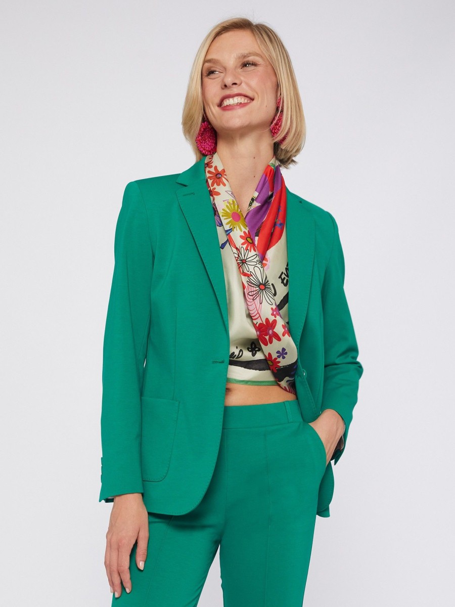 Vilagallo Jacket Harlow Green Knit Perfect Fit Jackets