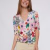 Vilagallo Knitwear Flowers Printed Pullover Flowers Knitwear