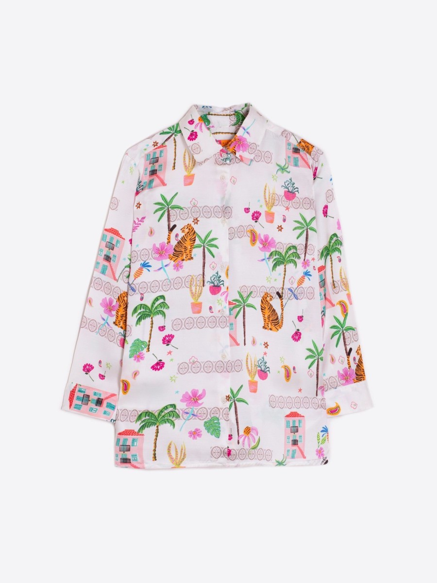 Vilagallo Shirt Sara Tiger Paradise Print Shirts