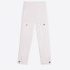 Vilagallo Trouser Cargo White Knit Perfect Fit Trousers