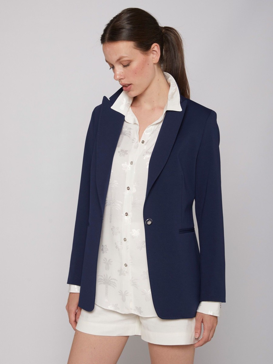 Vilagallo Jacket Sophia Navy Knit Perfect Fit Jackets