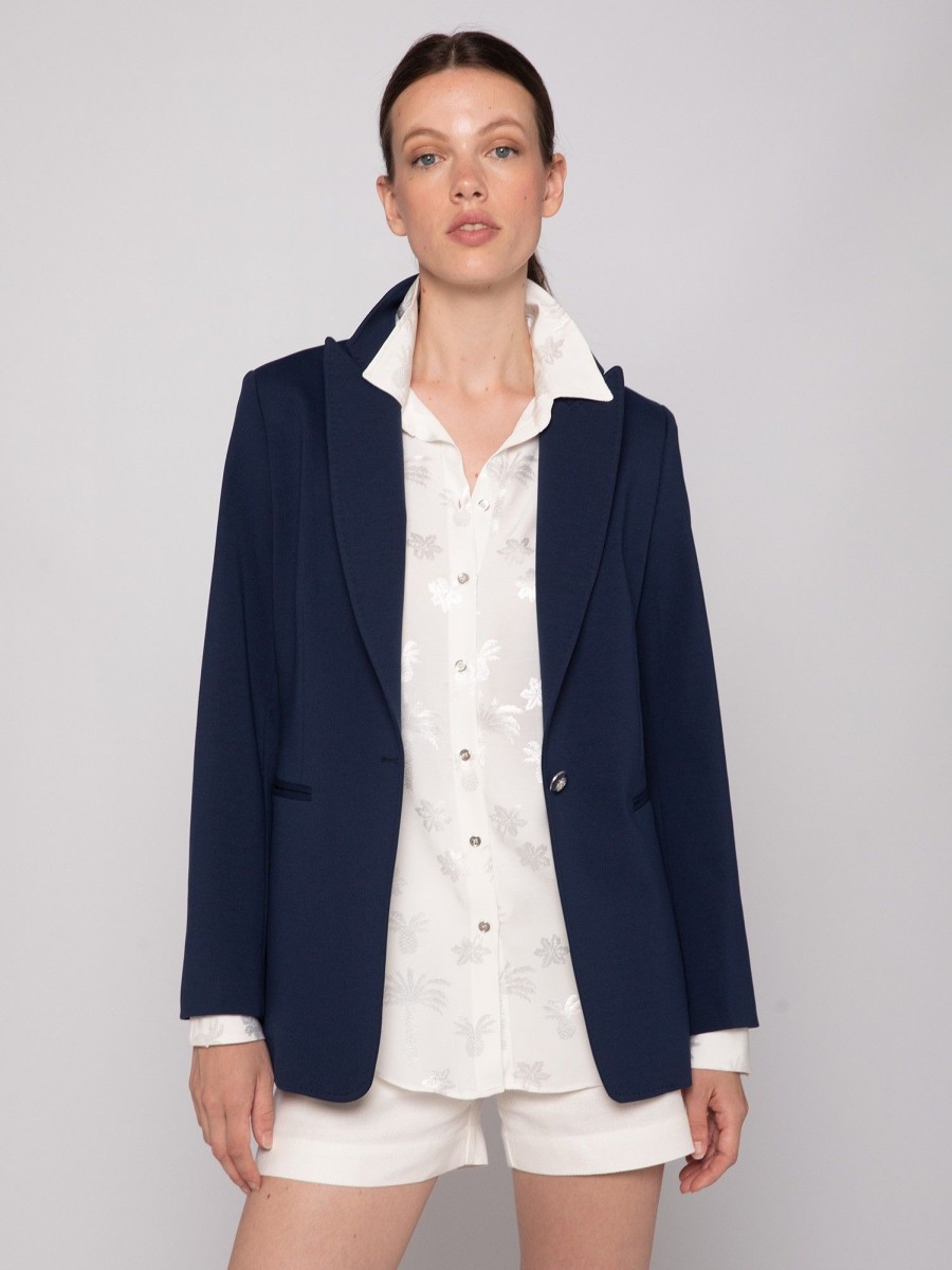 Vilagallo Jacket Sophia Navy Knit Perfect Fit Jackets