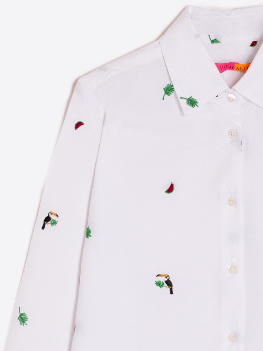 Vilagallo Shirt Sara Bordado Tropical Shirts