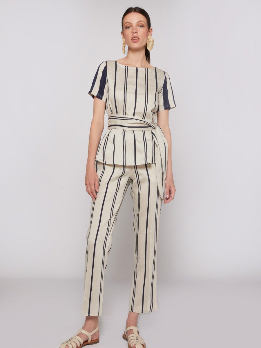 Vilagallo Trouser Ornella Elba Stripes Trousers