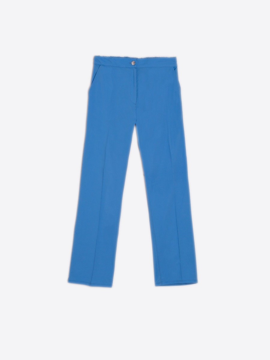 Vilagallo Trouser Tiffany Blue Poplin Trousers