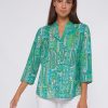 Vilagallo Shirt Juliet Green Paisley Shirts