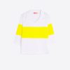 Vilagallo Knitwear Neon Polo Top Ecru&Neon Yellow Knitwear