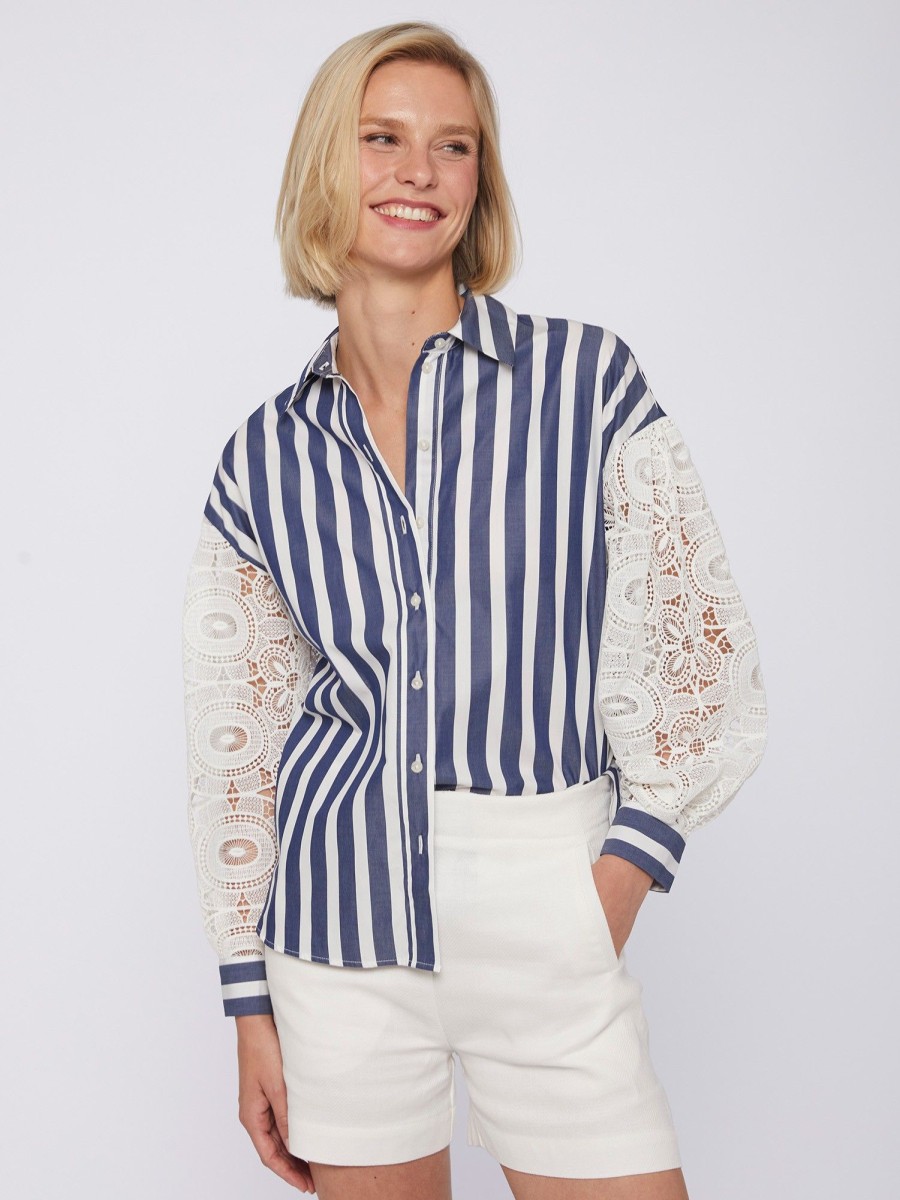 Vilagallo Shirt Vernen White Lace Shirts