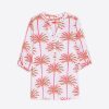 Vilagallo Shirt Francina Pink Palm Tree Print Shirts