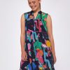 Vilagallo Dress Isa Cactus Navy Print Dresses