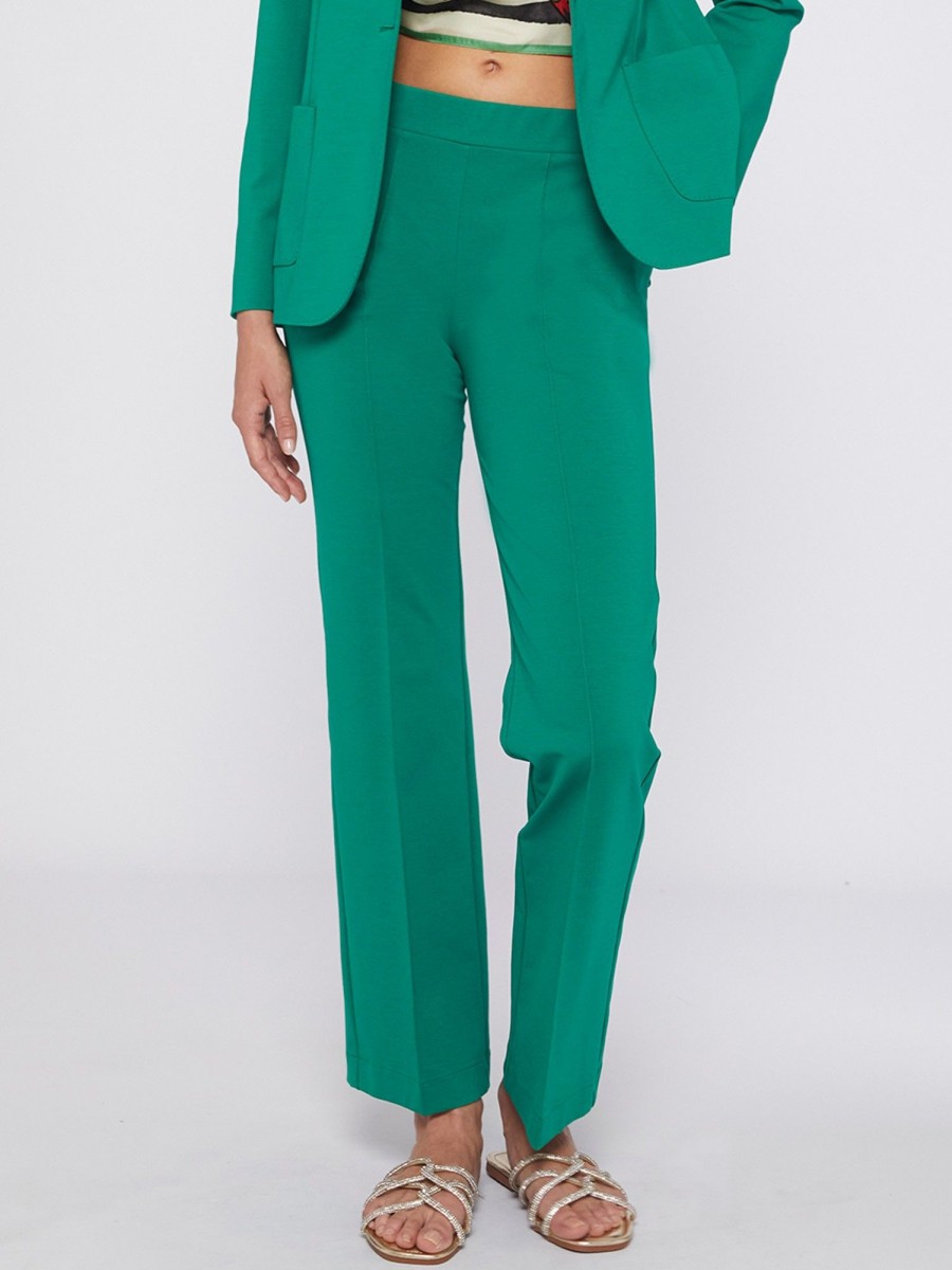 Vilagallo Trouser Carla Green Knit Perfect Fit Trousers