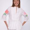 Vilagallo Shirt Valerie Emb White Poplin Shirts