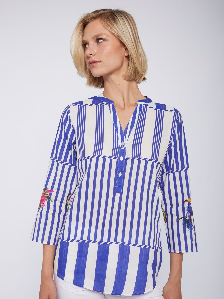 Vilagallo Shirt Francina Tropical Link Stripes Shirts