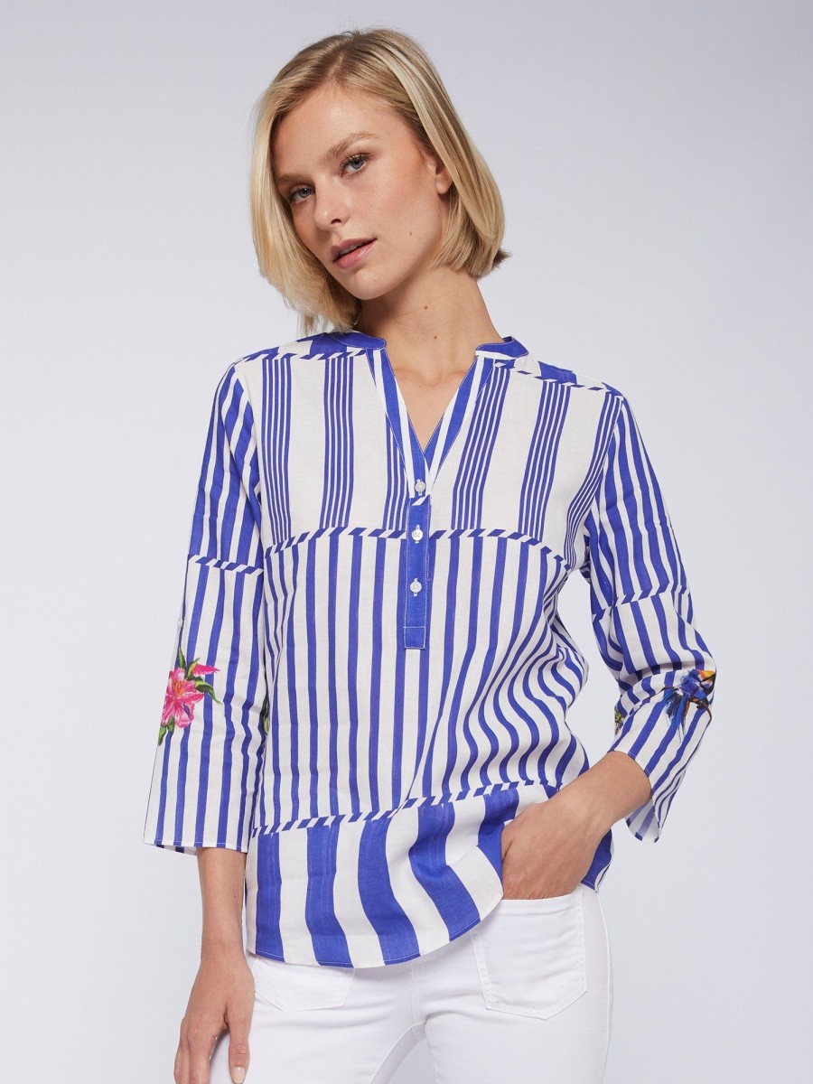 Vilagallo Shirt Francina Tropical Link Stripes Shirts