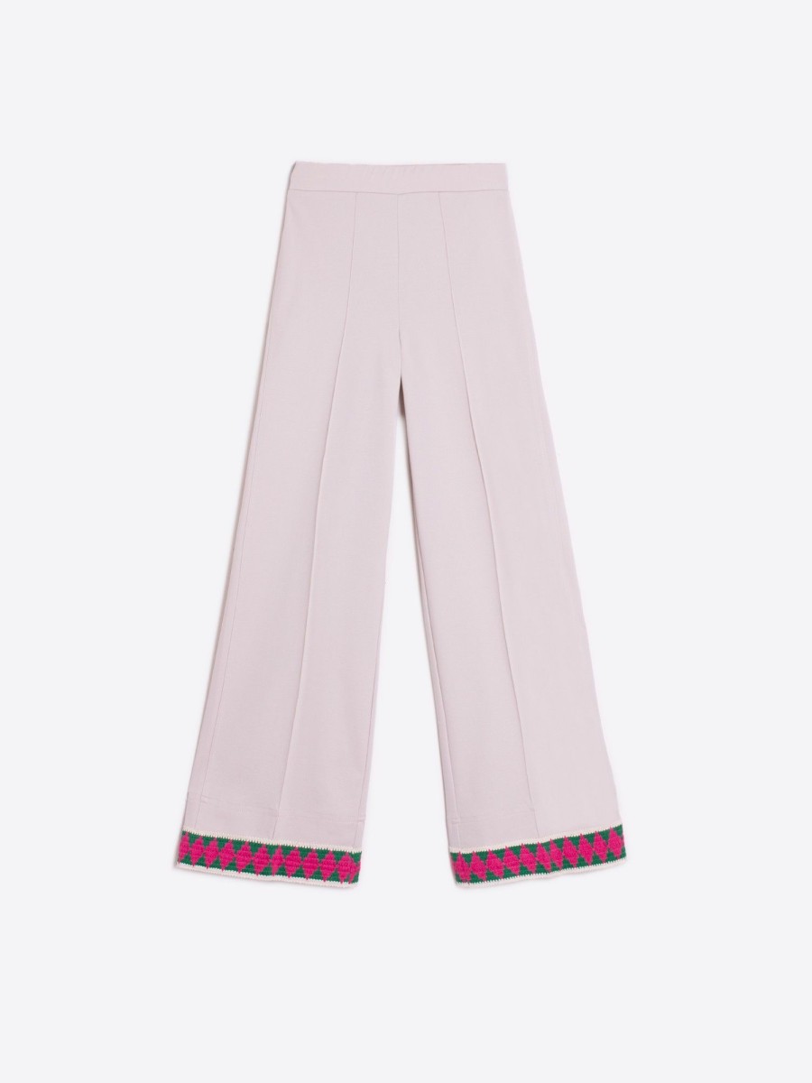 Vilagallo Trouser Beatriz Marfil Knit Perfect Fit Trousers