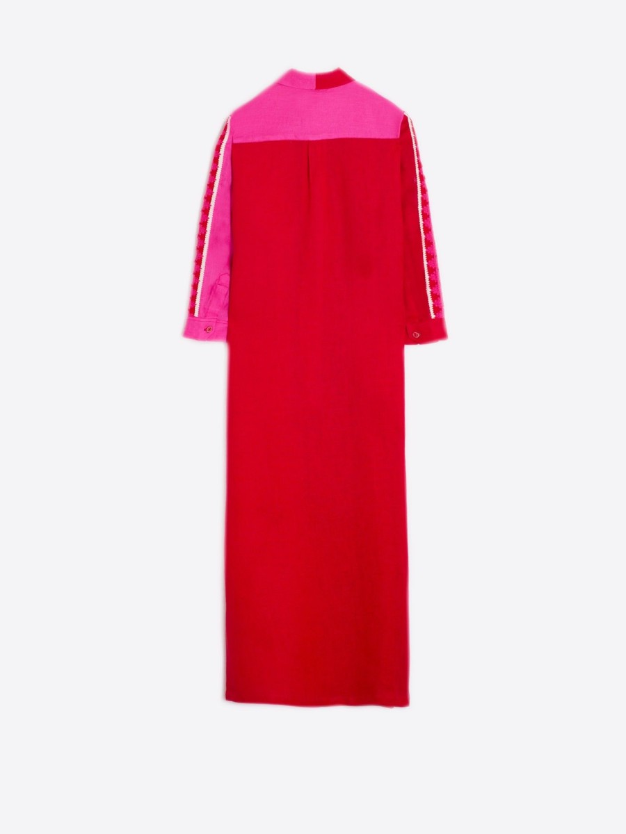 Vilagallo Dress Antonella Red Linen Dresses