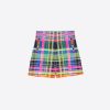 Vilagallo Short Sandra Multicolour Check Gabardina Trousers