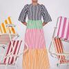 Vilagallo Dress Caila Poplin Stripes Dresses