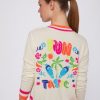 Vilagallo Knitwear Intarsia Pullover Ecru Knitwear