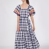 Vilagallo Dress Palmira Vichy Navy Dresses