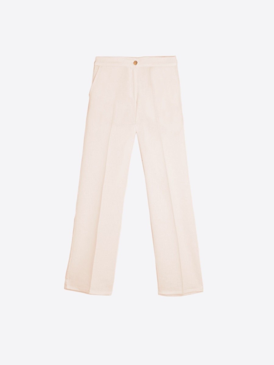 Vilagallo Trouser Tiffany Crep Crudo Strech Trousers