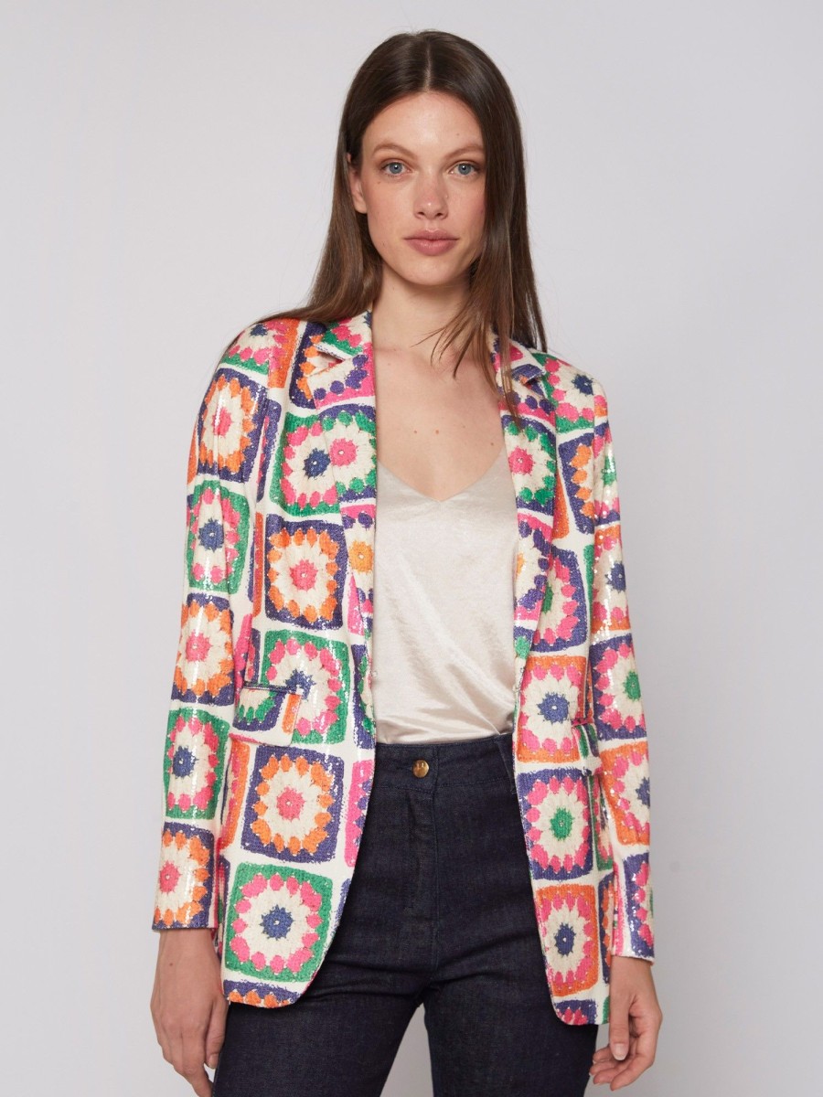 Vilagallo Jacket Andrea Crochet Sequins Jackets