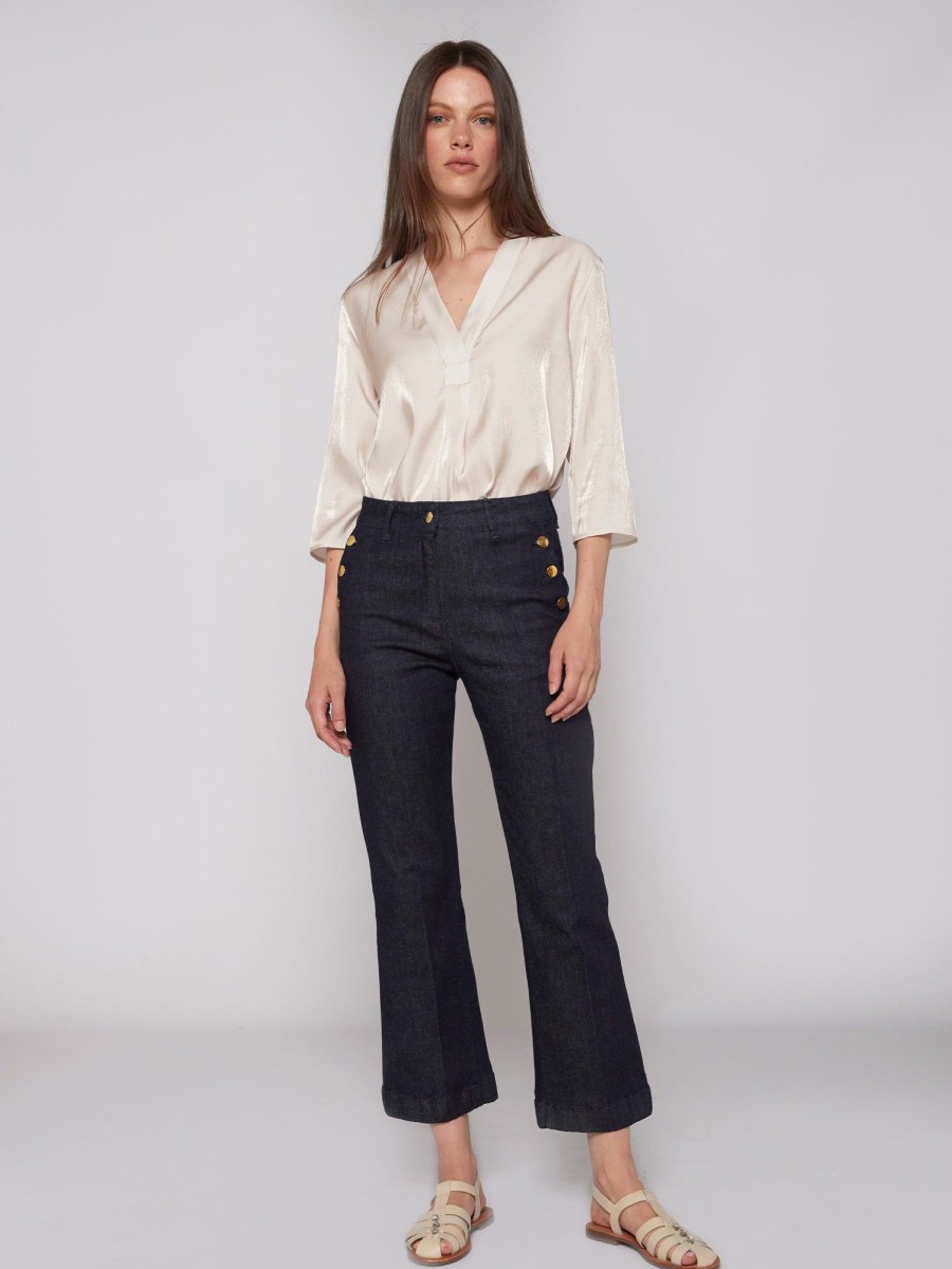 Vilagallo Trouser Amelie Dark Denim Trousers