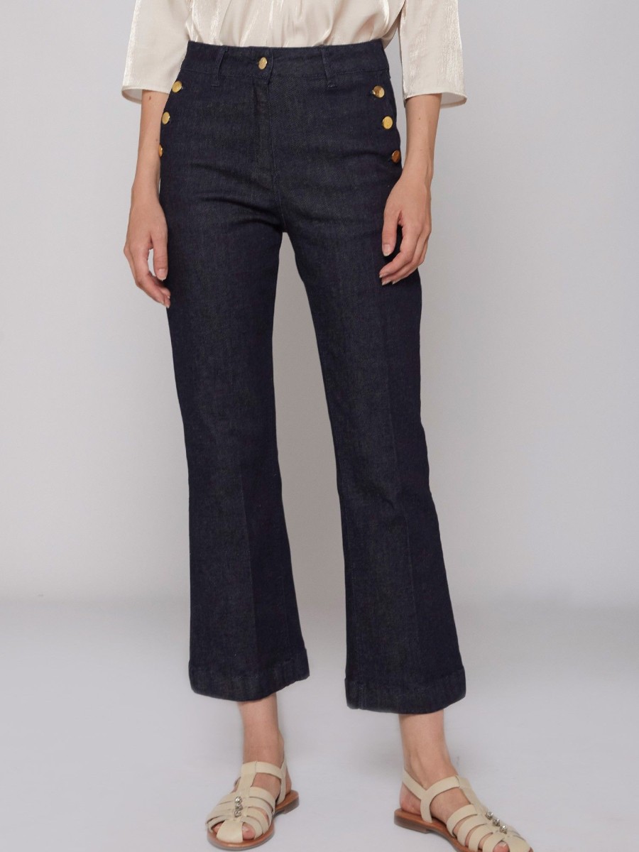 Vilagallo Trouser Amelie Dark Denim Trousers