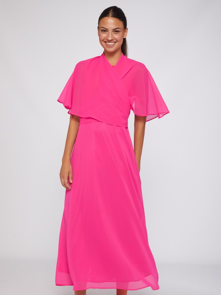 Vilagallo Cape Mirelle Pink Chiffon Capes