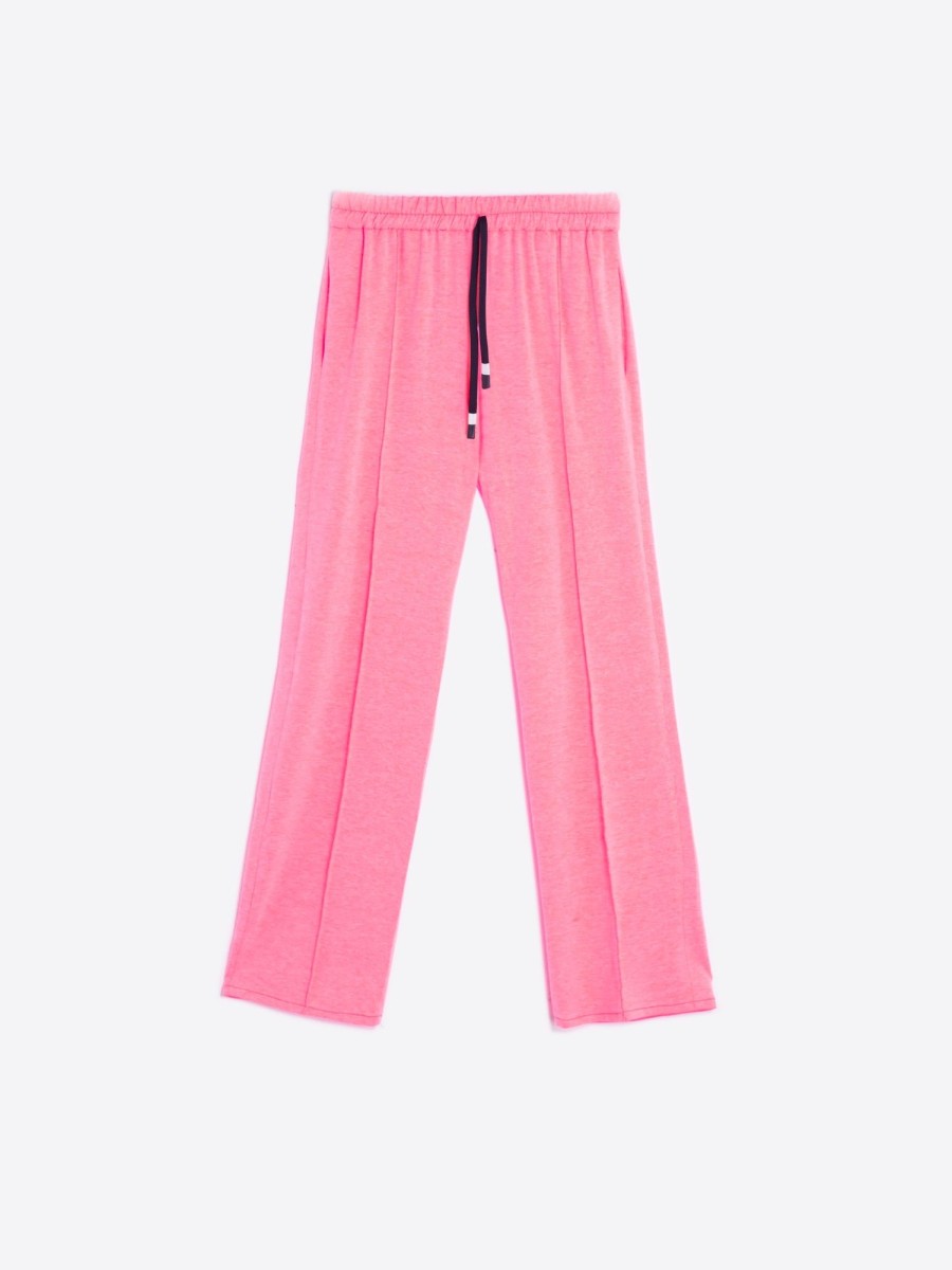 Vilagallo Trouser Clarise Neon Pink Knit Trousers