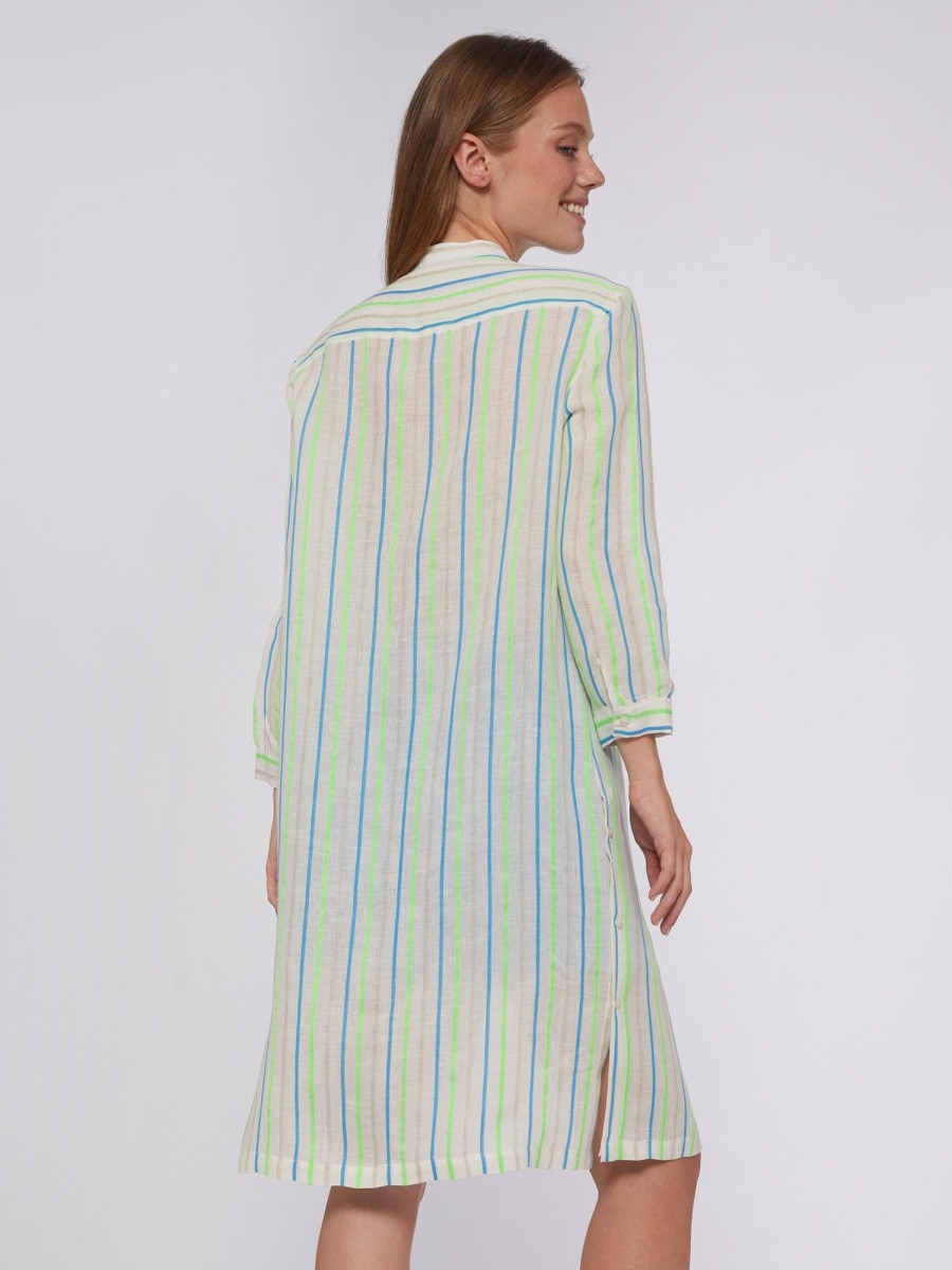 Vilagallo Dress Rebecca Green Neon Stripes Dresses