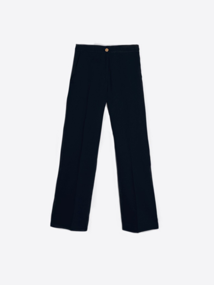 Vilagallo Trouser Tiffany Navy Poplin Elast Trousers