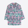 Vilagallo Shirt Leandra Ikat Green Pink Gold Shirts