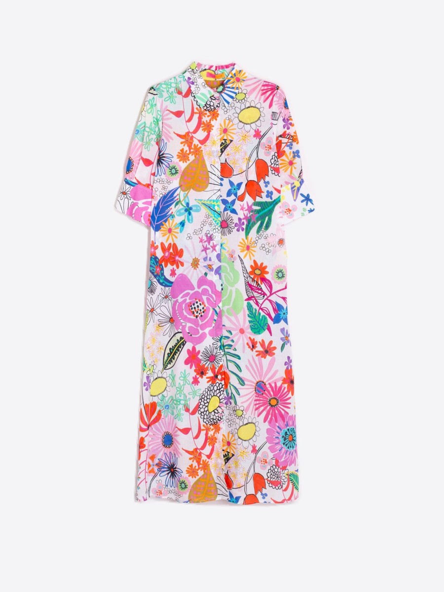 Vilagallo Dress Izzy Maxi Watercolour Flower Dresses