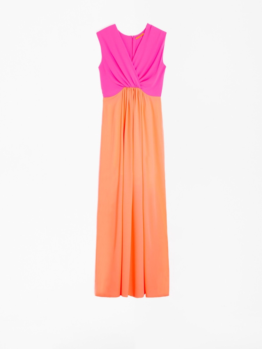 Vilagallo Dress Lucia Orange Fluor Georgette Dresses