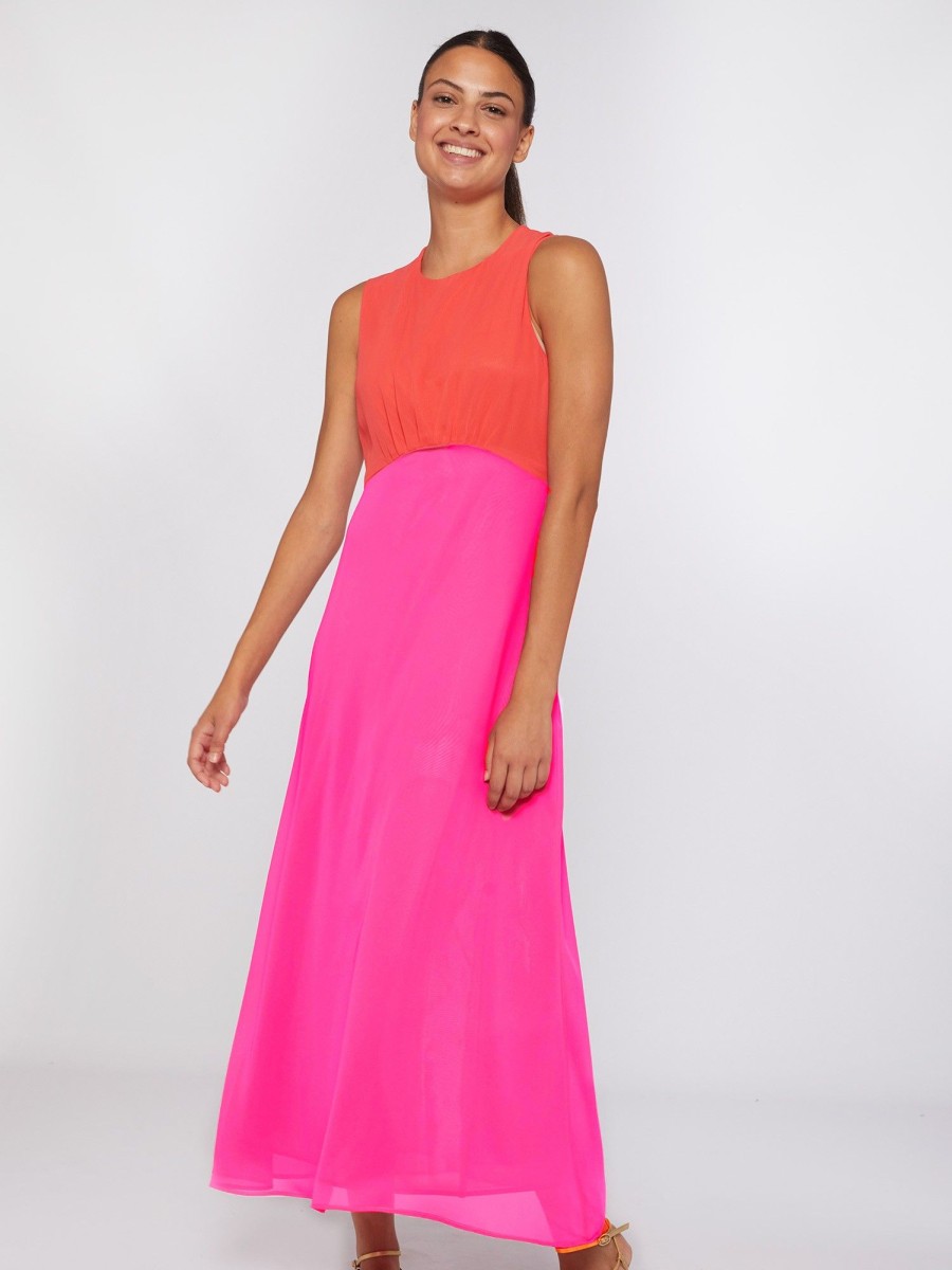 Vilagallo Dress Grazia Pink Chiffon Dresses