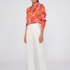 Vilagallo Trouser Teodora White Knit Perfect Fit Trousers