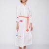 Vilagallo Dress Amina Emb White Linen Dresses