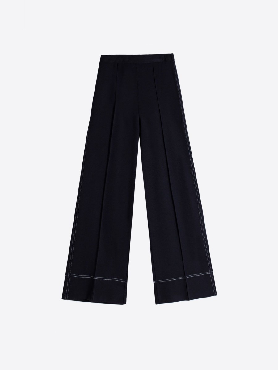 Vilagallo Trouser Beatriz Wo Black Light Knit Trousers